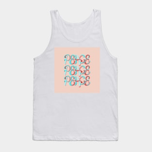 Peace quote colourful cute pink Tank Top